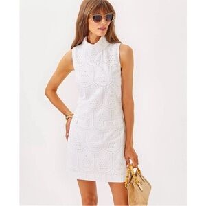 Lilly Pulitzer Zander Sleeveless White Eyelet Romper Sz 6